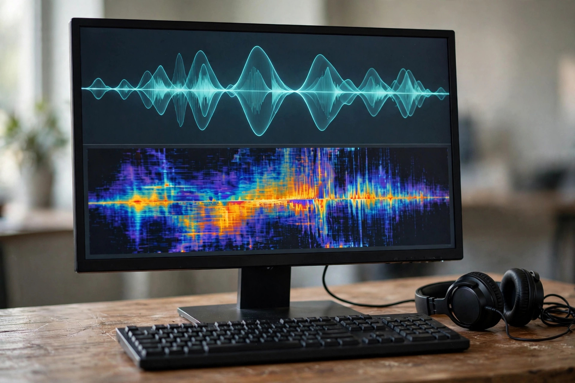Audio waveform and spectrogram analysis for AI voice deepfake detection