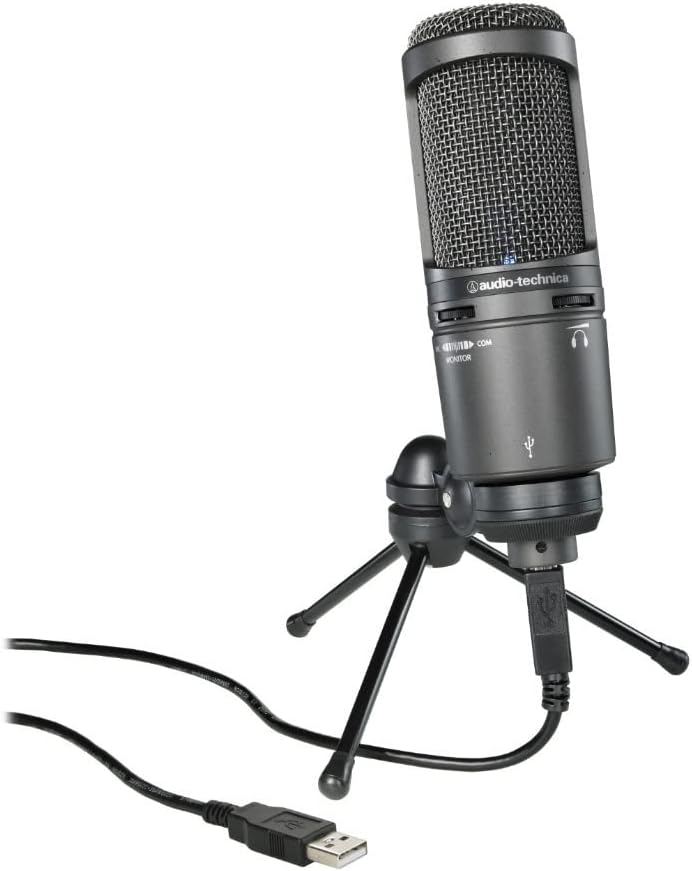 Audio-Technica AT2020USB+ cardioid condenser USB microphone real product photo