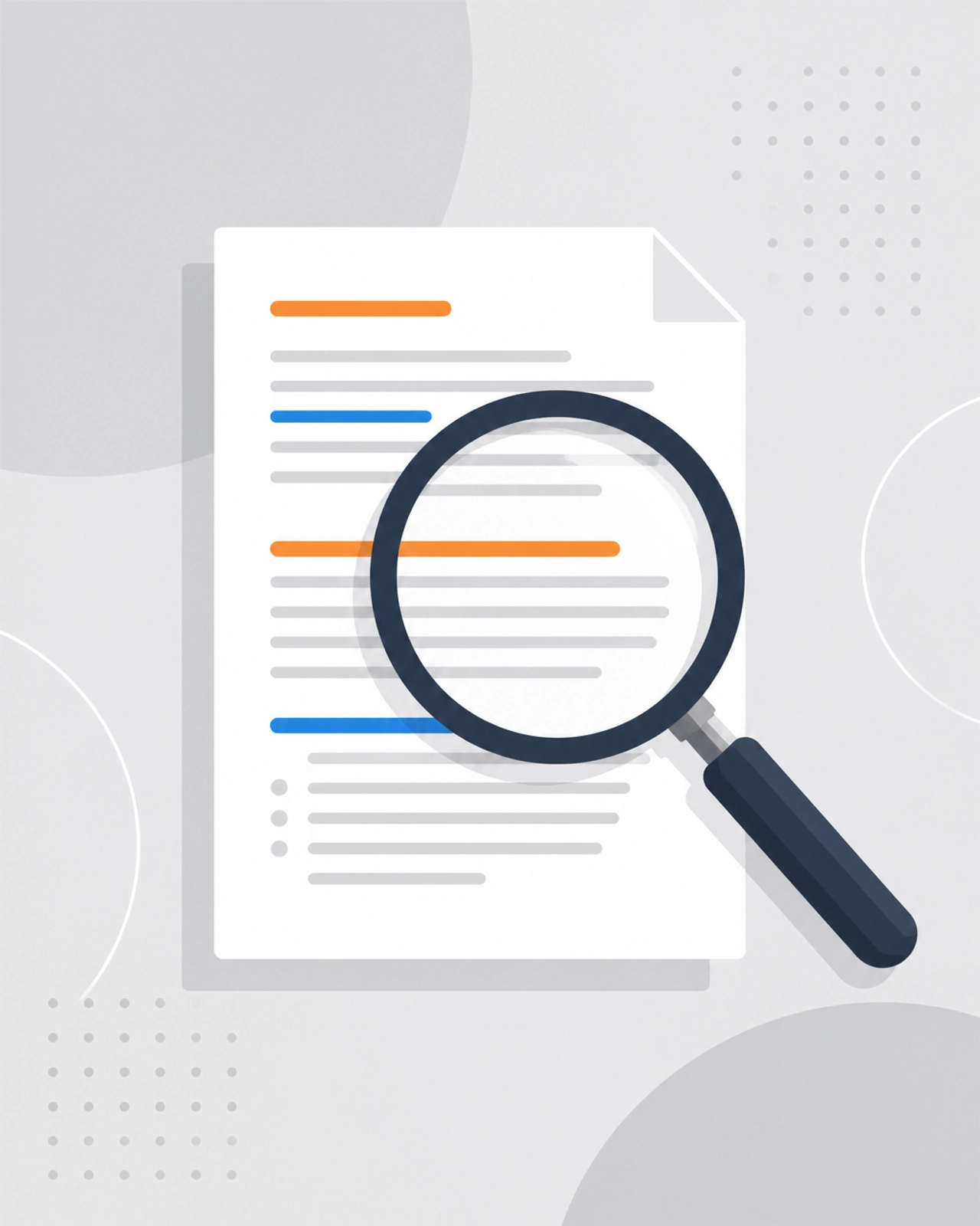 Magnifying glass over computer screen analyzing text for AI detection