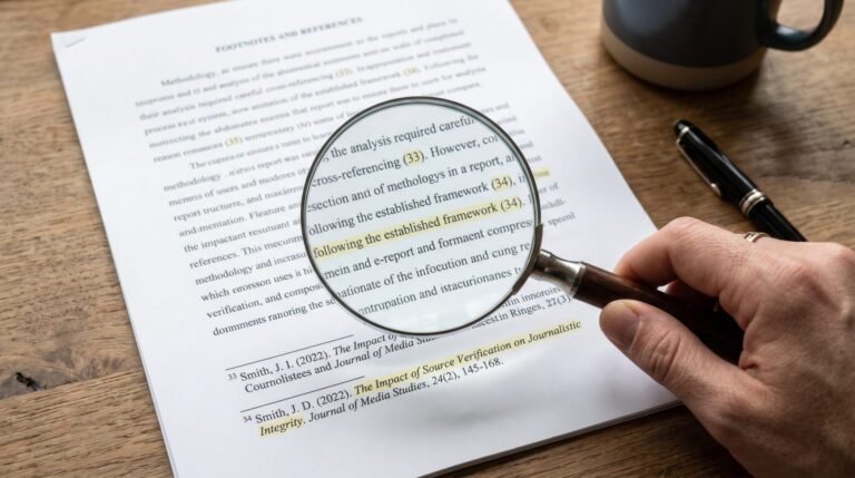 Editor reviewing manuscript pages with a red pen