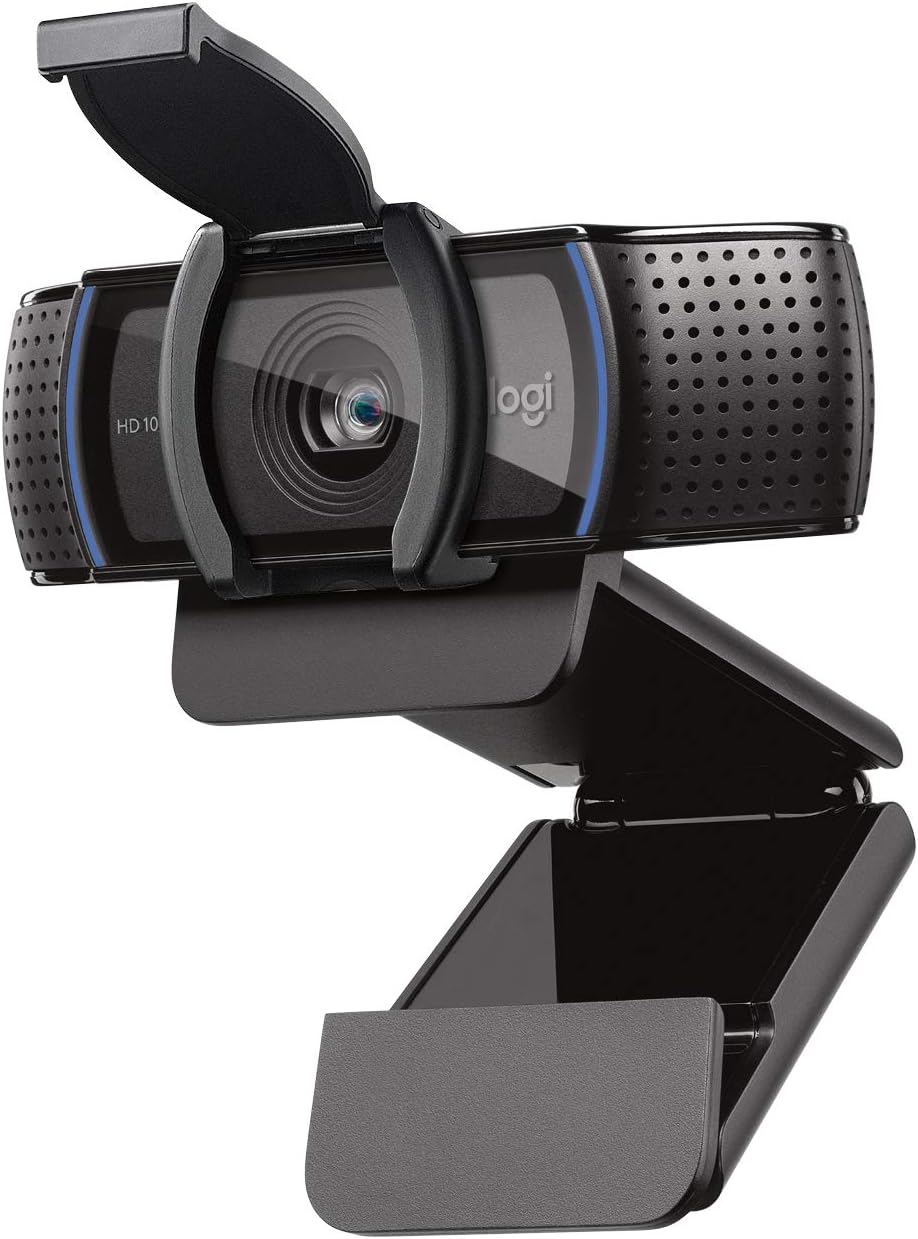 Logitech C920S HD Pro webcam real product photo with privacy shutter