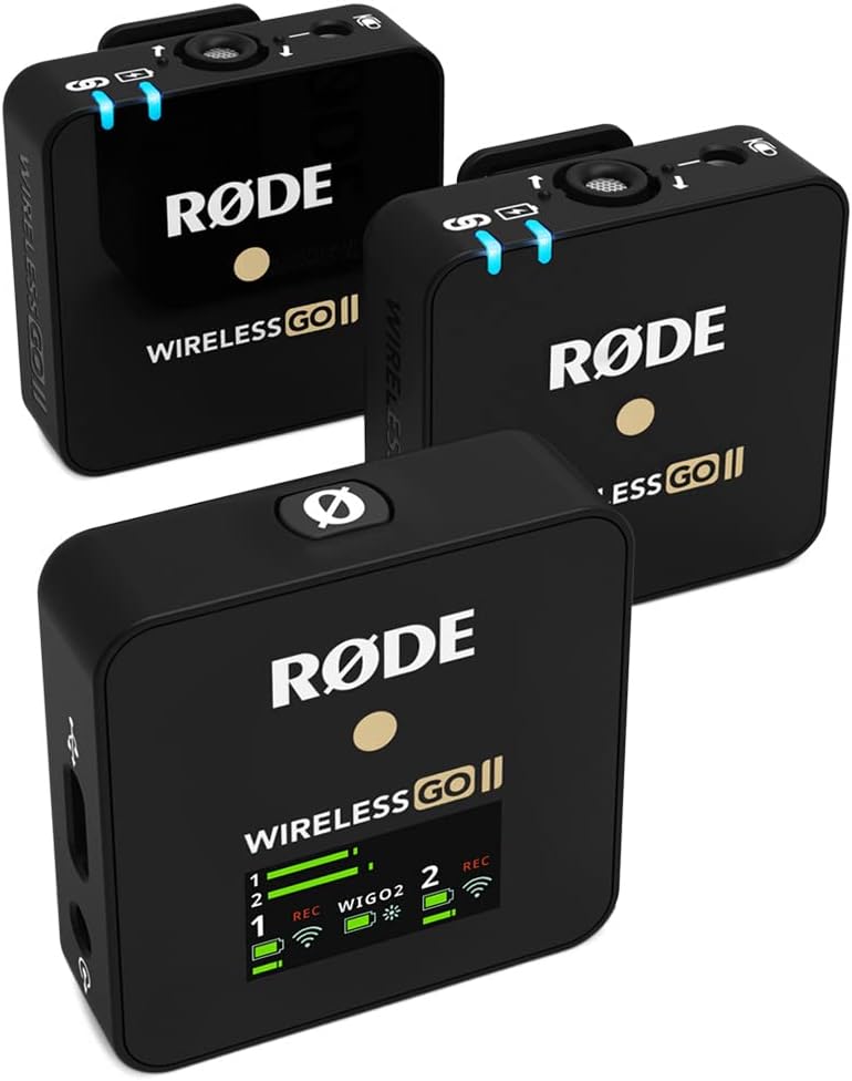 RODE Wireless GO II dual-channel wireless microphone system real product photo