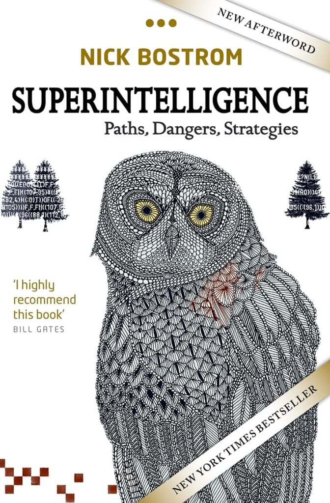 Superintelligence book cover by Nick Bostrom, paths dangers strategies of AI